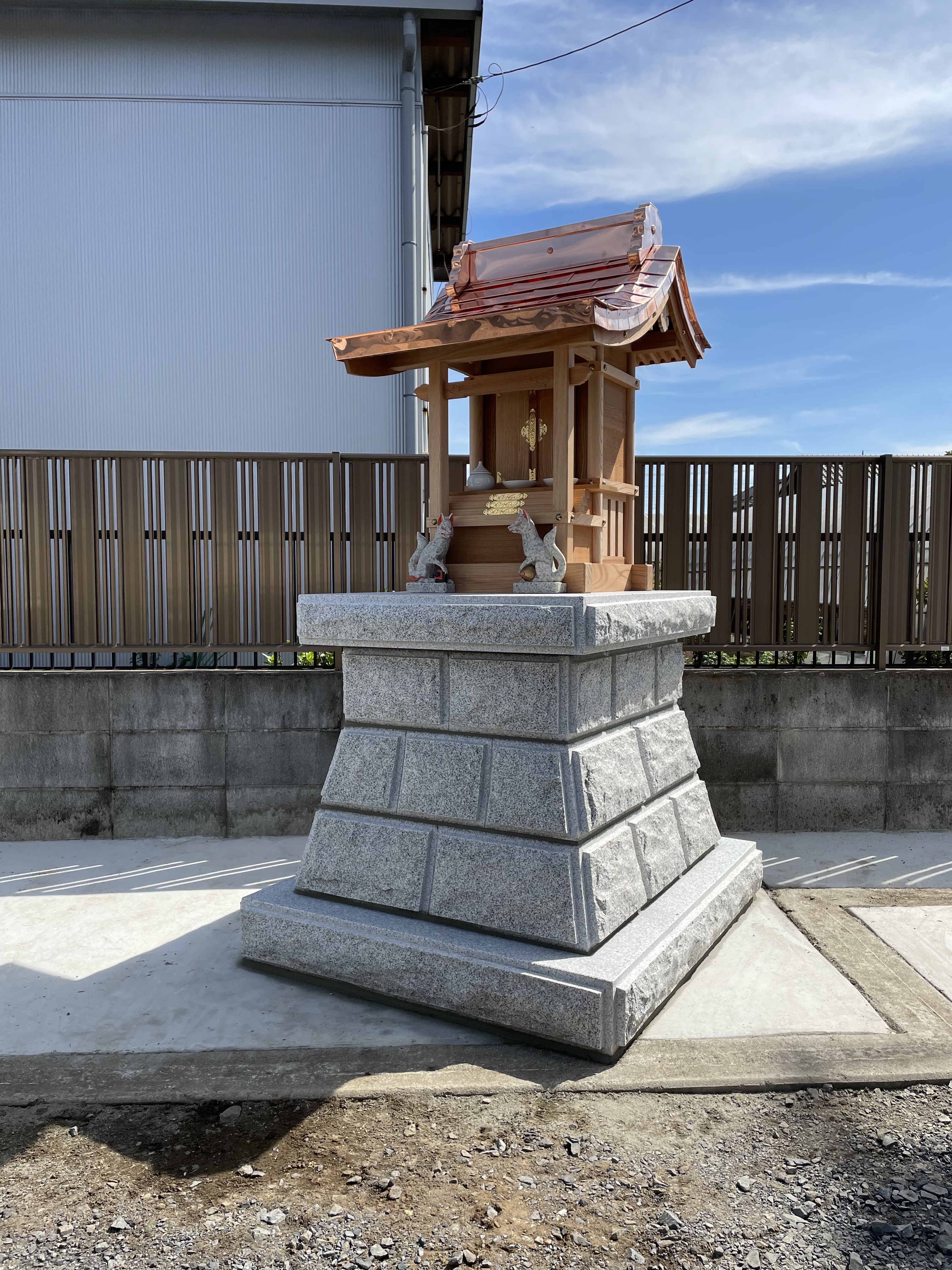 外宮(御宮)御影石台座設置工事 茨城県境町 | 御宮（おみや）・神棚・神